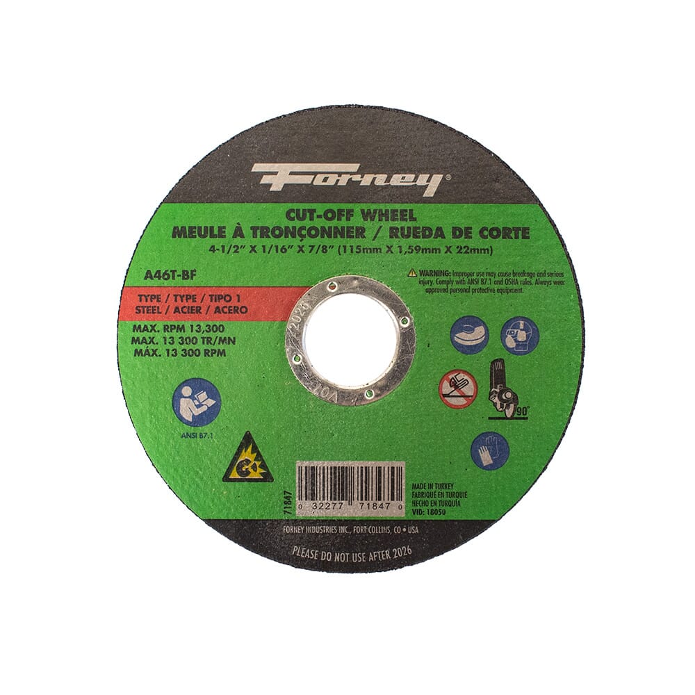 71847 Cut-Off Wheel, Metal, Type 1